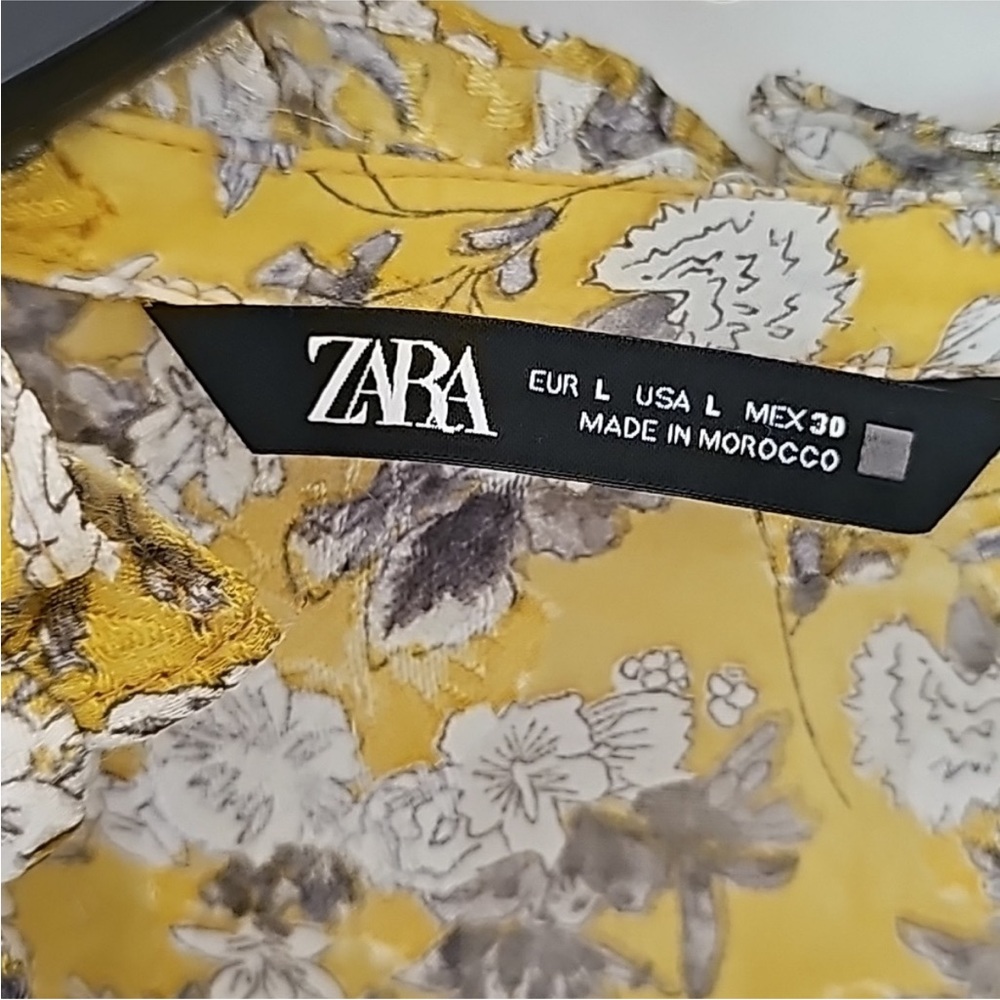 Zara Yellow Floral dress - Picture 6 of 8